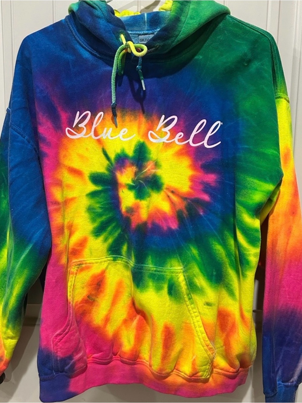 Blue Bell Creameries Brenham, Texas
Tie-dye  Pullover Hoodie -  Adult L (Unisex)